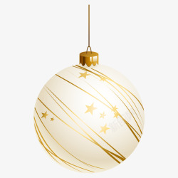 水彩圣诞节水晶球金丝星星白色水晶球高清图片