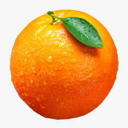橙色香甜带水珠的水果奉节脐橙实素材