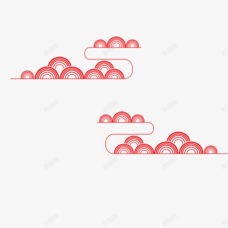 中国风国庆中秋祥云元素psd免抠素材_新图网 https://ixintu.com 中国风 中秋佳节 古风 国庆节 国风云 祥云 红色祥云
