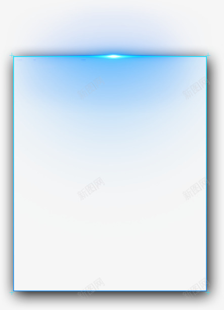 蓝色发光边框背景png免抠素材_新图网 https://ixintu.com 发光 背景 蓝色 边框