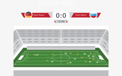 世界杯足球场海报矢量图素材