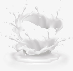 创意牛奶牛奶饮品创意贴画高清图片