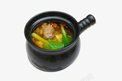 药膳鸡汤锅设计黑色瓦罐砂锅新鲜土鸡汤高清图片