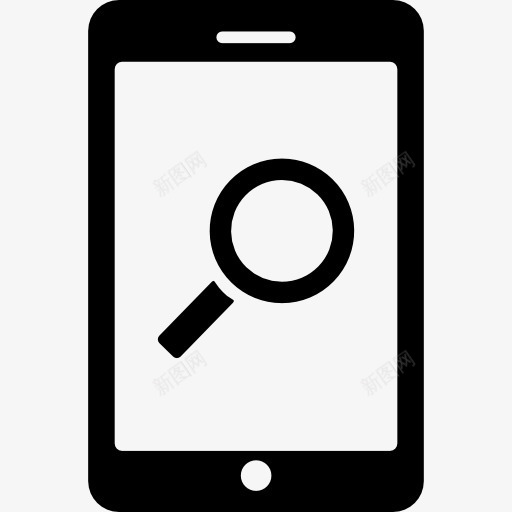 放大镜在智能手机图标png_新图网 https://ixintu.com 工具 接口 搜索 放大 放大镜 智能手机 缩小