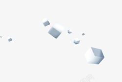 白色立方体几何小方块高清图片