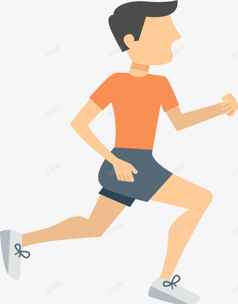 人物插画奔跑的人png免抠素材_新图网 https://ixintu.com 人物插画 奔跑的人 快速奔跑 男人 跑步 飞速奔跑
