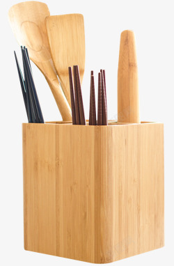 筷筒创意竹制沥水筷子筒高清图片