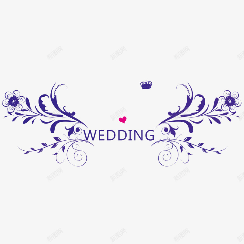 婚礼logo图标png_新图网 https://ixintu.com logo设计 wedding 婚庆 婚礼 婚礼logo 结婚 花纹图案