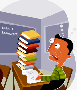 家庭作业压力沉重素材