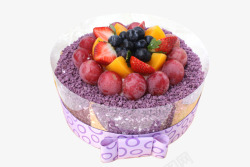 紫色奶油蛋糕清新莓语奶油蛋糕高清图片