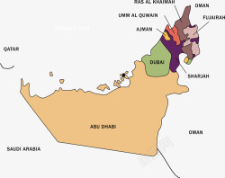 中东地区地图素材