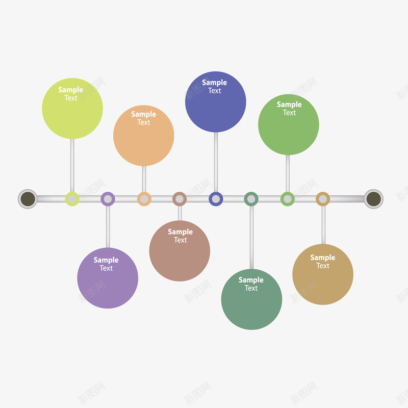 圆形横向商务时间轴png免抠素材_新图网 https://ixintu.com 商务 圆形 时间轴 横向 活动时间轴