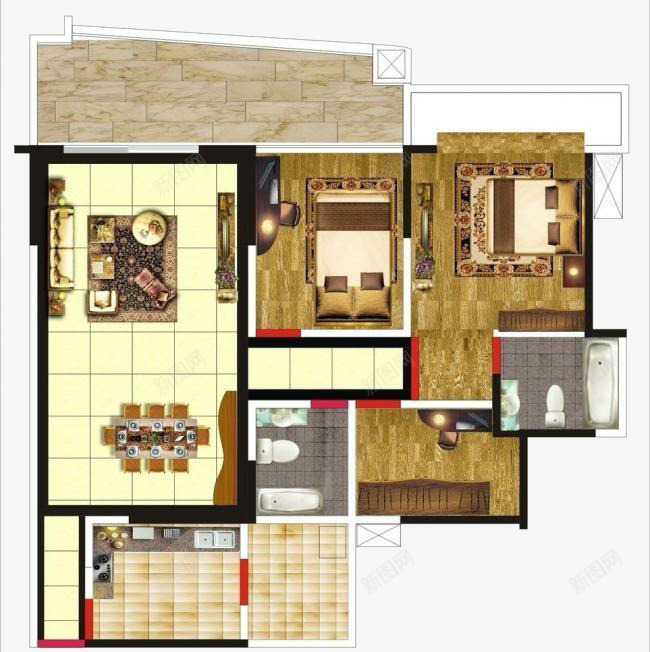 手绘室内空间布置平面png免抠素材_新图网 https://ixintu.com 室内平面图 室内设计图 房子平面图 房屋平面图 房屋平面设计图 房屋设计图