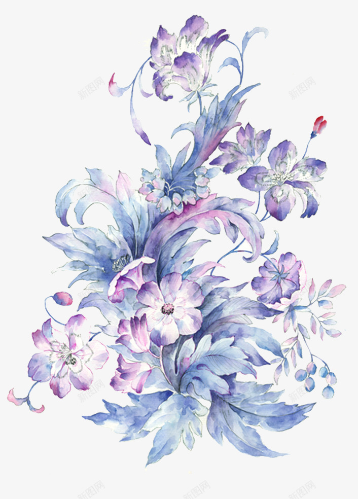 小清新手绘水彩花png图片免费下载 素材fjnqpepgp 新图网