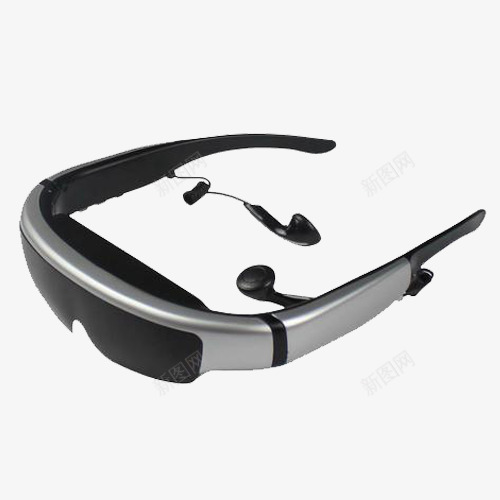 平面眼戴式智能眼镜png免抠素材_新图网 https://ixintu.com 带耳机智能眼镜 智能眼镜 眼镜 科技产物 黑色智能眼镜