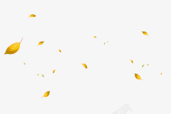 树叶漂浮素材黄色落叶叶子漂浮高清图片
