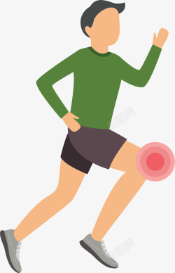 运动伤害跑步膝盖受伤高清图片