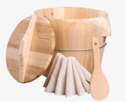 杉木大小木桶青若原木制蒸米饭饭桶高清图片