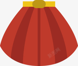 红色蓬蓬裙红色短裙图标高清图片
