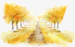 落叶金色秋天高清图片
