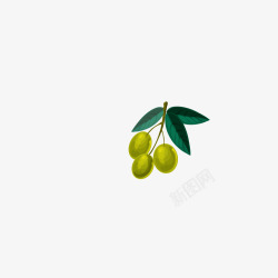 水彩意大利旅行元素橄榄油素材