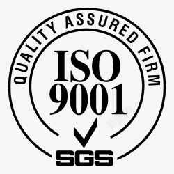 卡扣式扣黑白印章式认证标志ISO900图标高清图片