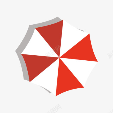 春节旅行沙滩伞图标图标