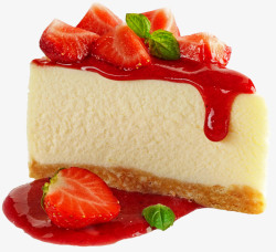 芝士PNG草莓蛋糕高清图片
