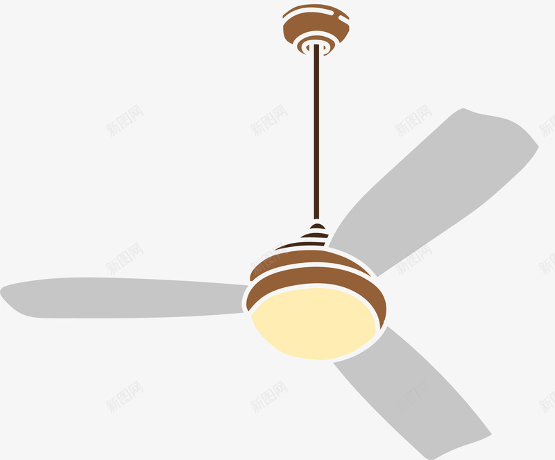 浅色三叶吊扇矢量图ai免抠素材_新图网 https://ixintu.com 三叶 卡通吊扇 卡通风格 吊扇 家用吊扇 矢量吊扇 矢量图