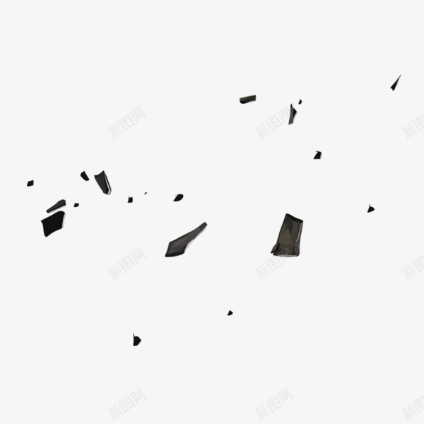 漂浮碎石png免抠素材_新图网 https://ixintu.com 爆炸碎片 爆炸碎石 碎片 碎石块 简约 黑色