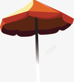 卡通手绘沙滩太阳伞素材
