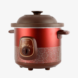 具煲汤不锈钢锅大红色的紫砂锅一台高清图片