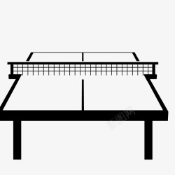 一个乒乓球手绘黑色乒乓球台高清图片