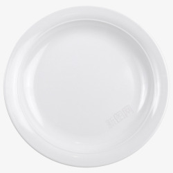 白色圆形光效圆形白色瓷盘子高清图片