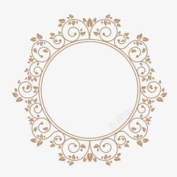 古典圆异形圆形花纹边框高清图片