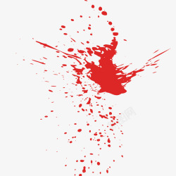 红色喷溅血液时尚墨汁喷溅物高清图片