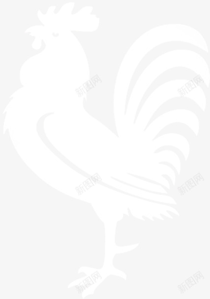 白色公鸡图案图标png_新图网 https://ixintu.com logo设计 公鸡 白色 鸡年