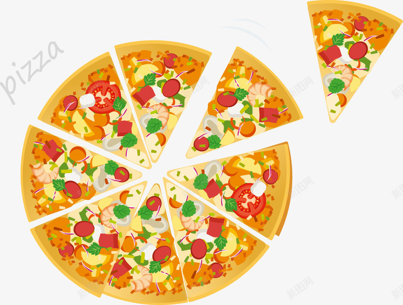 餐饮快餐披萨png免抠素材_新图网 https://ixintu.com pizza 快餐 披萨 餐饮