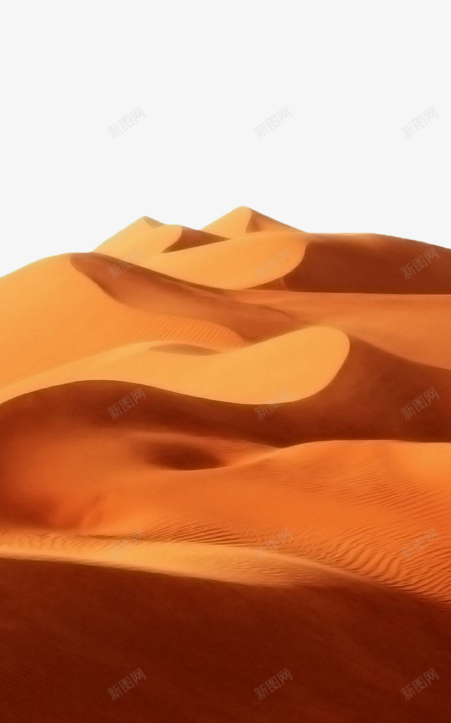 手绘沙漠png免抠素材_新图网 https://ixintu.com 戈壁 手绘 沙漠 自然景观 黄色
