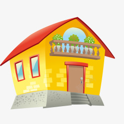 一座房子卡通一座小小的房子高清图片