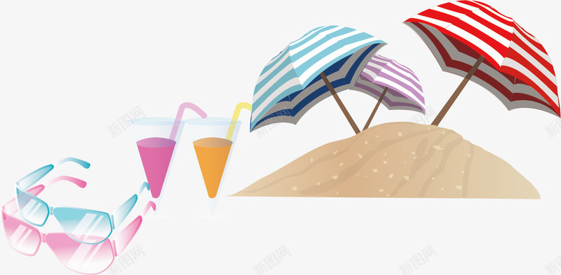 沙滩太阳伞饮料海报png免抠素材_新图网 https://ixintu.com 沙滩 海报 海报素材 阳伞 饮料 饮料海报