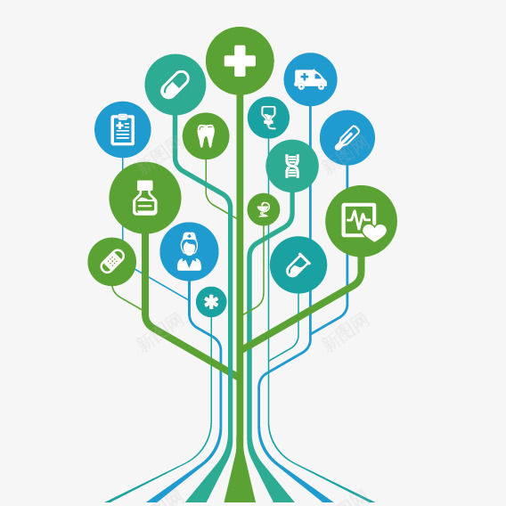 科技创意树png免抠素材_新图网 https://ixintu.com 创意 创意树 医疗 标签 树 科技 科技创意树