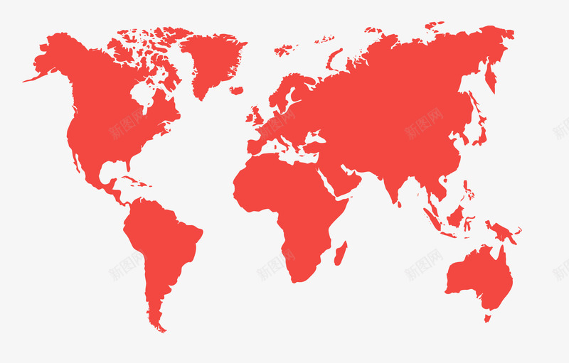 世界地图矢量图eps免抠素材_新图网 https://ixintu.com 世界地图 世界地图轮廓 地图 矢量世界地图 矢量图 红色世界地图