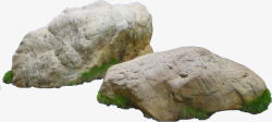 石头素材石头园林大树创意高清图片