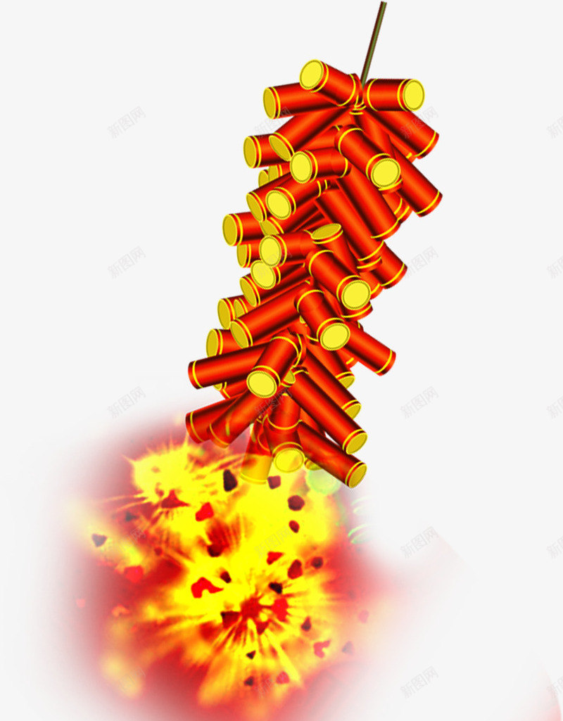 红色燃放的鞭炮国庆png免抠素材_新图网 https://ixintu.com 国庆 燃放 燃放烟火 红色 鞭炮