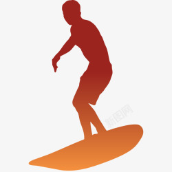 沙滩男士冲浪裤男士运动沙滩冲浪剪影高清图片