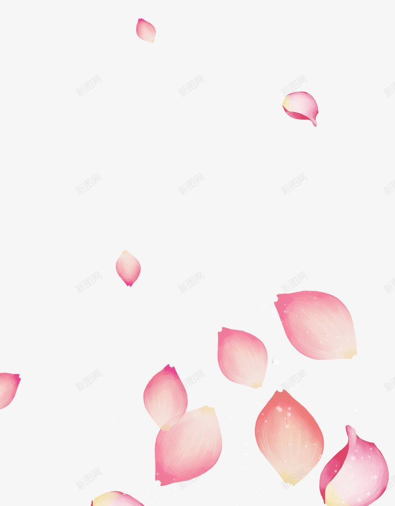 粉色玫瑰花花瓣图png免抠素材_新图网 https://ixintu.com 渐变花瓣 温馨花朵 粉色花朵 花瓣