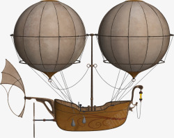 热气球动力飞船素材