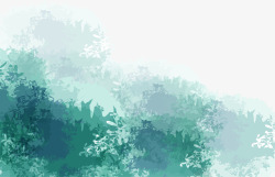 水彩斑驳绿色水墨效果元素高清图片