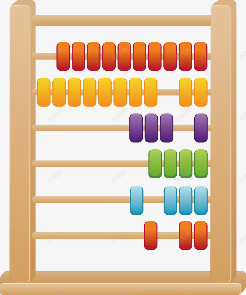 算盘矢量图ai免抠素材_新图网 https://ixintu.com 主盘 工具读书 数学 算盘 矢量图